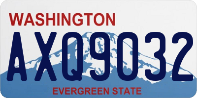 WA license plate AXQ9032