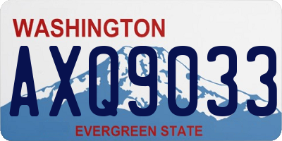 WA license plate AXQ9033