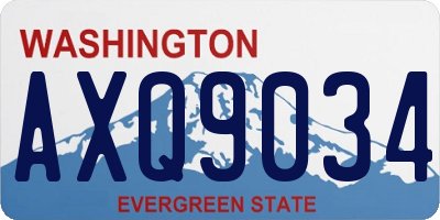 WA license plate AXQ9034
