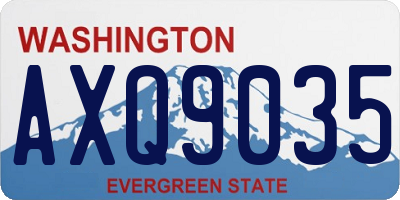 WA license plate AXQ9035