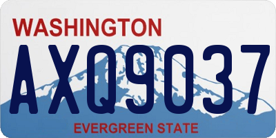 WA license plate AXQ9037