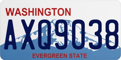 WA license plate AXQ9038