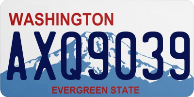WA license plate AXQ9039
