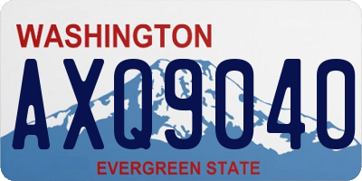 WA license plate AXQ9040