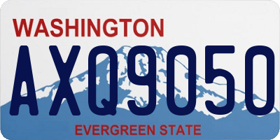 WA license plate AXQ9050