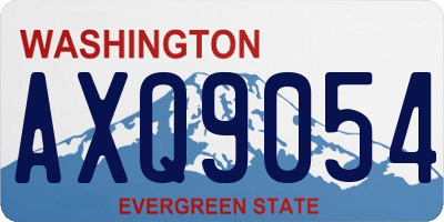WA license plate AXQ9054
