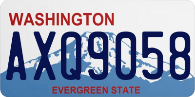 WA license plate AXQ9058
