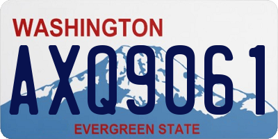 WA license plate AXQ9061