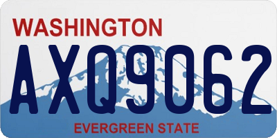 WA license plate AXQ9062