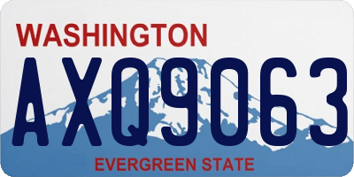 WA license plate AXQ9063