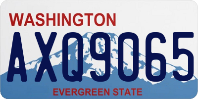WA license plate AXQ9065