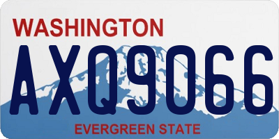 WA license plate AXQ9066