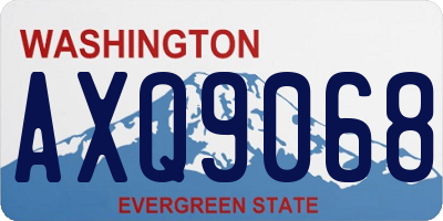 WA license plate AXQ9068