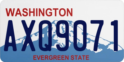 WA license plate AXQ9071