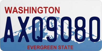 WA license plate AXQ9080