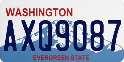 WA license plate AXQ9087
