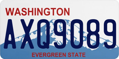 WA license plate AXQ9089