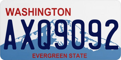 WA license plate AXQ9092