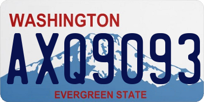 WA license plate AXQ9093