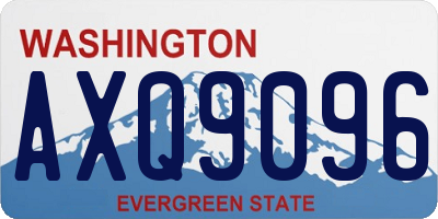 WA license plate AXQ9096