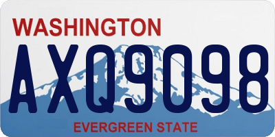 WA license plate AXQ9098