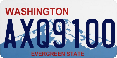 WA license plate AXQ9100