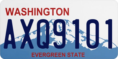 WA license plate AXQ9101