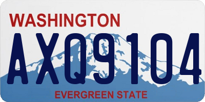 WA license plate AXQ9104