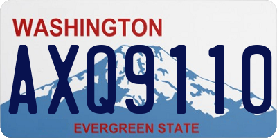 WA license plate AXQ9110