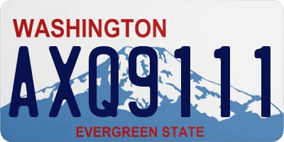 WA license plate AXQ9111
