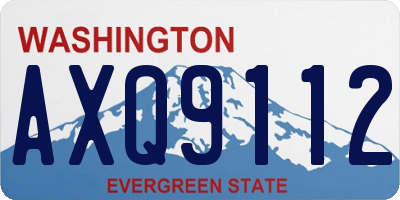 WA license plate AXQ9112