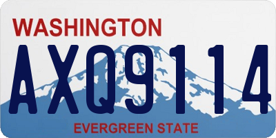WA license plate AXQ9114