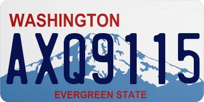 WA license plate AXQ9115