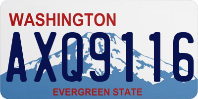WA license plate AXQ9116