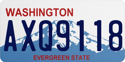 WA license plate AXQ9118