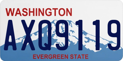 WA license plate AXQ9119
