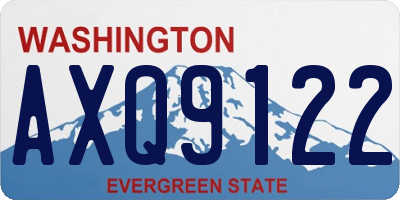WA license plate AXQ9122