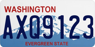 WA license plate AXQ9123