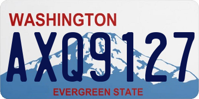 WA license plate AXQ9127