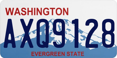 WA license plate AXQ9128