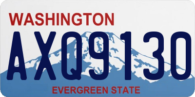 WA license plate AXQ9130