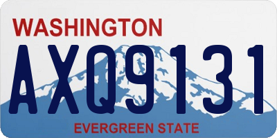 WA license plate AXQ9131