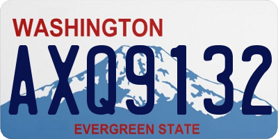 WA license plate AXQ9132