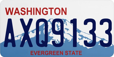 WA license plate AXQ9133