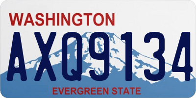 WA license plate AXQ9134