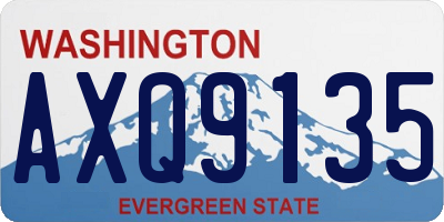 WA license plate AXQ9135