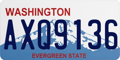 WA license plate AXQ9136