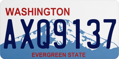WA license plate AXQ9137