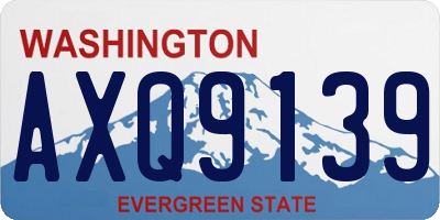 WA license plate AXQ9139
