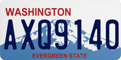 WA license plate AXQ9140